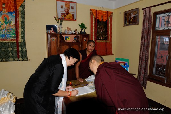 KHCP Pia and Peter talk with Rinpoche and then explain the new membership into KHCP with the nuns