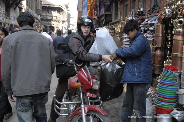 Shoe-shopping and transport with our bike