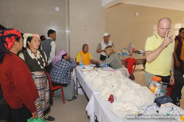 KHCP Monlam Medical camp at the Bodhi tree