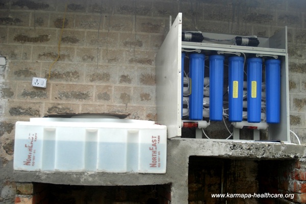 KHCP Water Purification Plant for monastic school of Shamar Rinpoche in Takdah ,Darjeeling,India