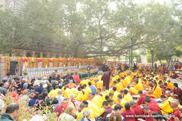 The Mönlam starts at the Bodhi tree