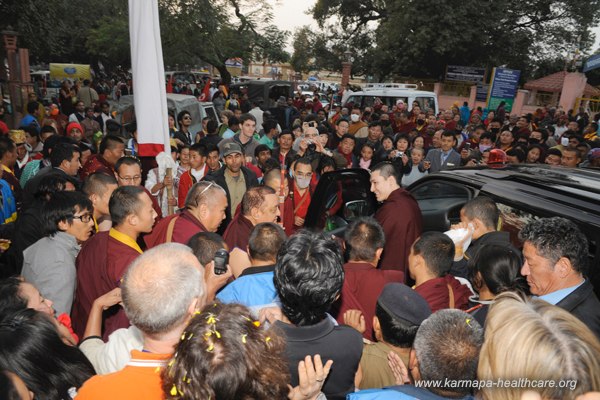 KHCP Monlam Karmapa and Shamarpa bid farewell to all their friends