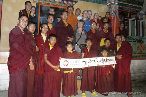 Nedo Rinpoche, his monks and the KHCP-team