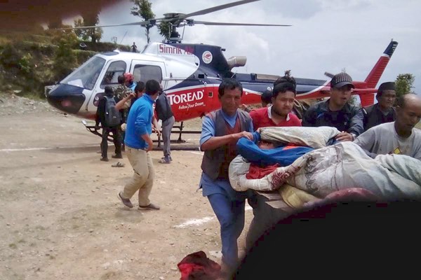 Dhulikhel helicopter landing