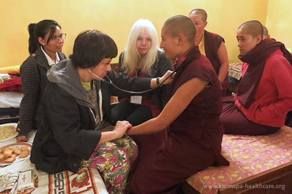 Checkups for the nuns at Sikkim Guesthouse