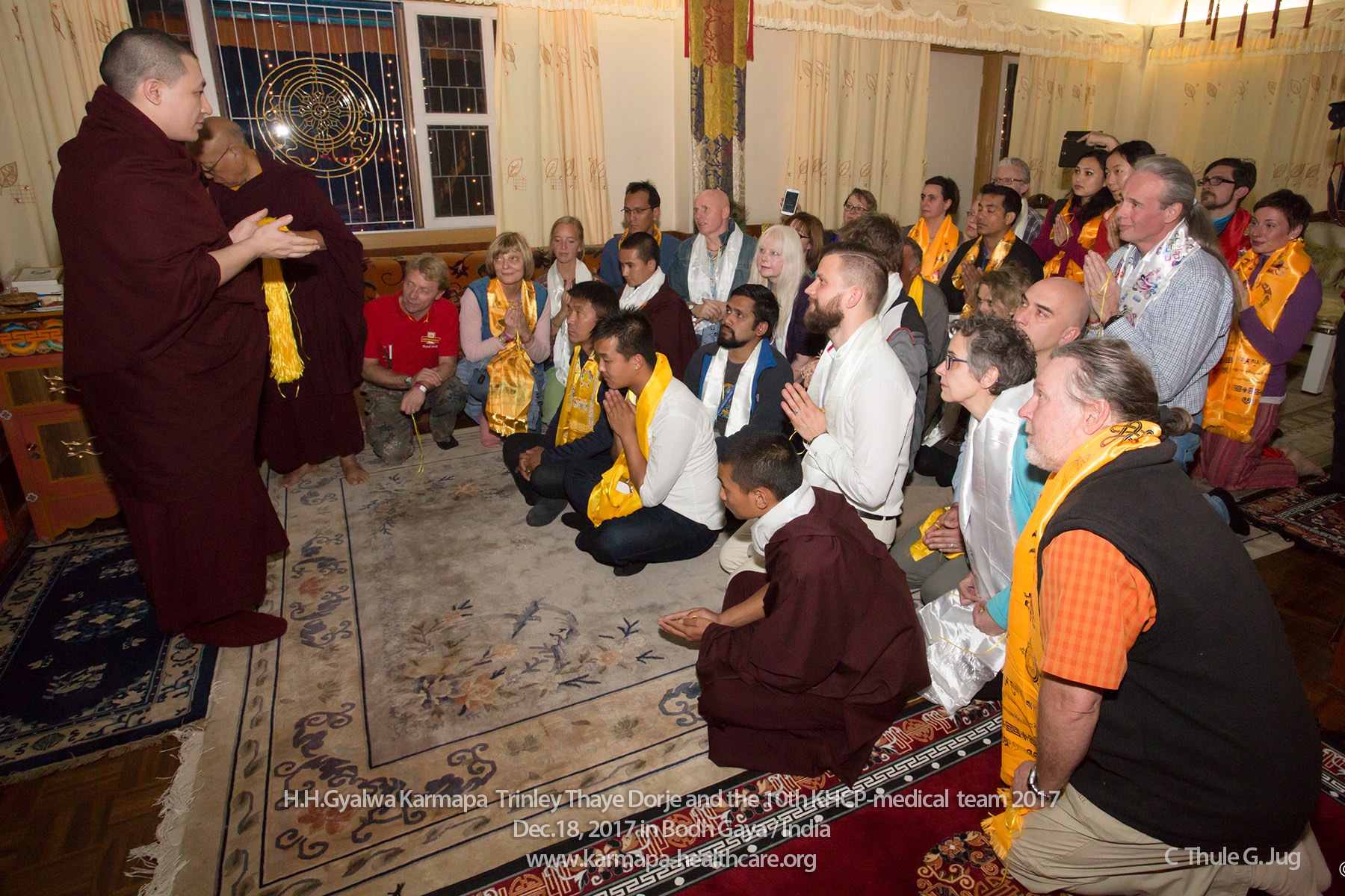 Medical team meeting Gyalwa Karmapa