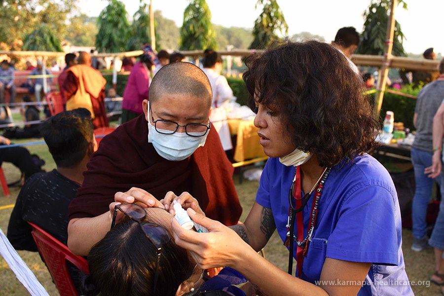 Checkups The queue at our medical tent