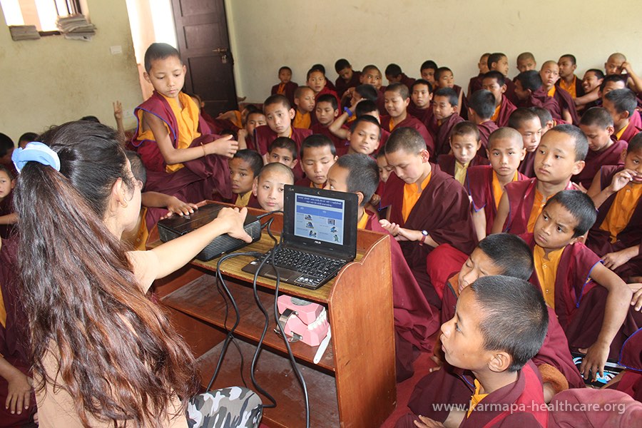 Dental lecture for the young monks of Sharminub