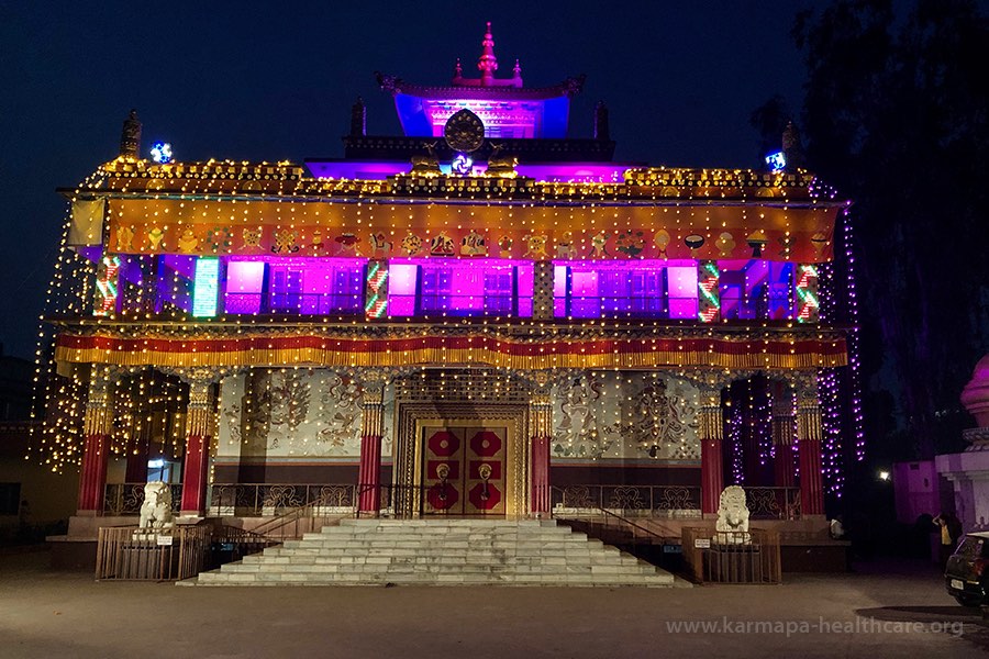 The Karma Gompa of Beru Kyentse Rinpoche is prepared for the arrival of Karmapa Thaye Dorje