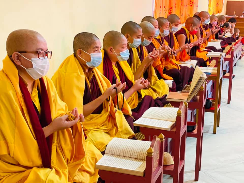 Chanting with masks