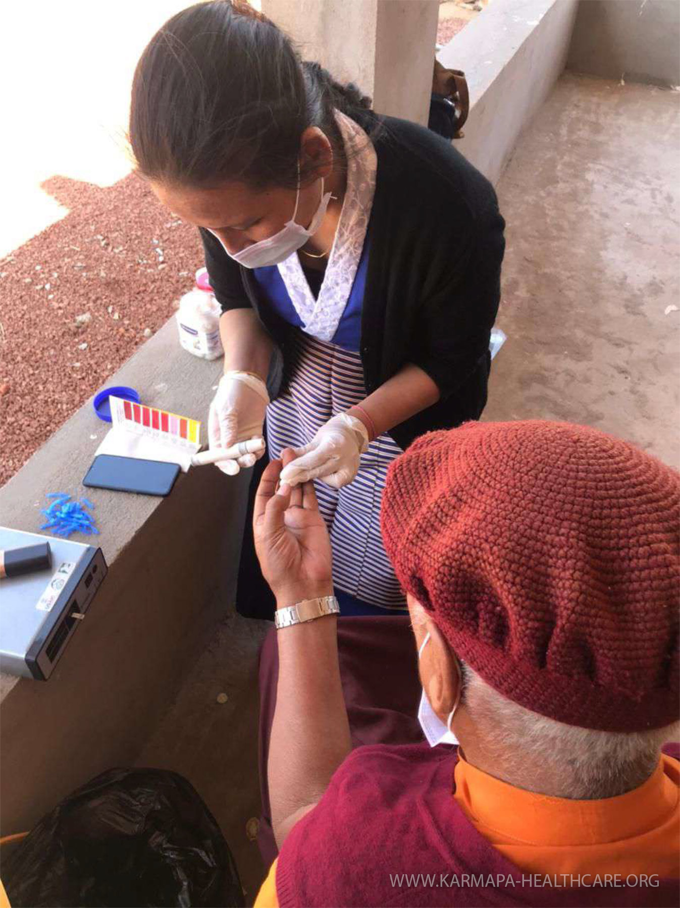 COVID-19 KHCP Medicalcamp at Dhargye Chokhor Ling Monastery Bodhgaya