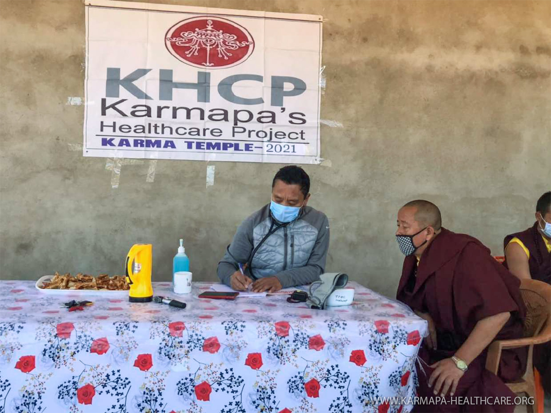 COVID-19 KHCP Medicalcamp at Dhargye Chokhor Ling Monastery Bodhgaya