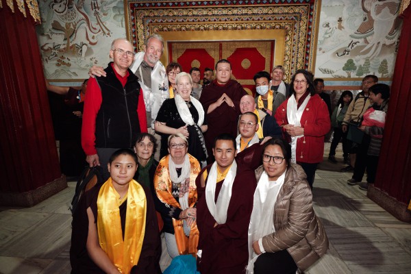 H.H.Gyalwa Karmapa with blessed KHCP Monlam Medical Team