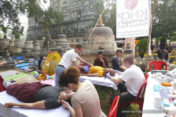 Physio treatment under the Bodhi tree