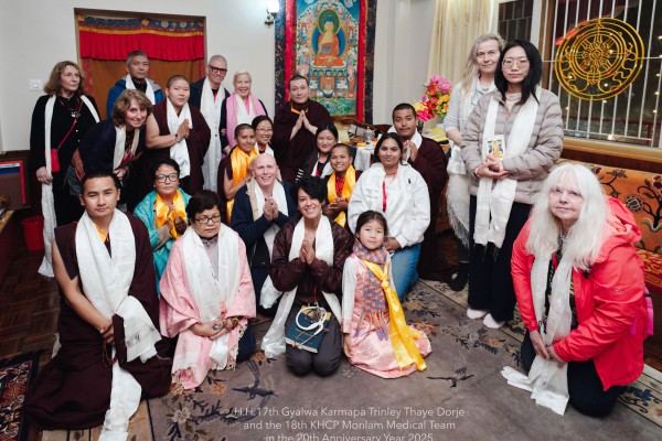 KHCP Monlam Medical Team 2025 - Team Meeting with H.H.17th Karmapa Thaye Dorje in Bodhgaya/India