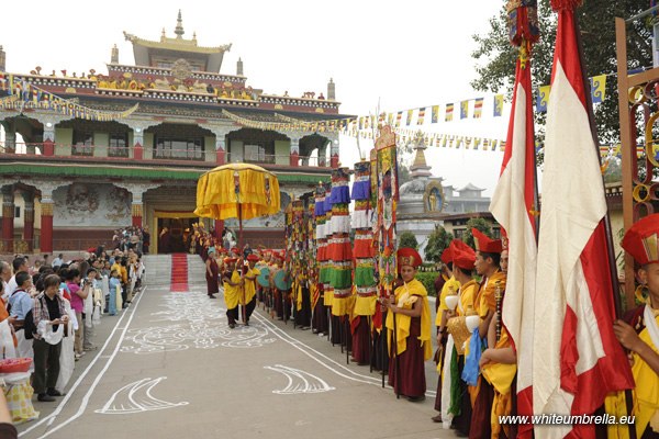 The monastery during an initiation with Gyalwa Karmapa in 2010